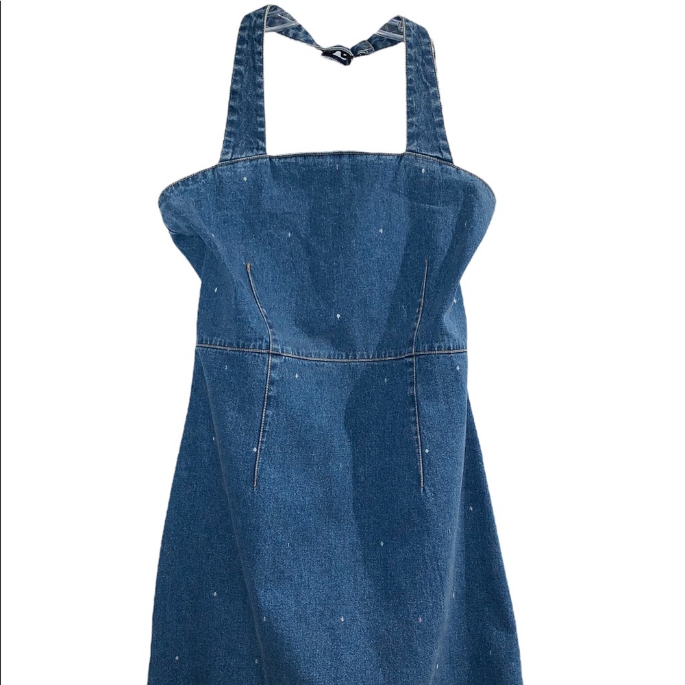 NWT Vintage Denim Tommy Hilfiger Halter Dress Circa Late 90s
